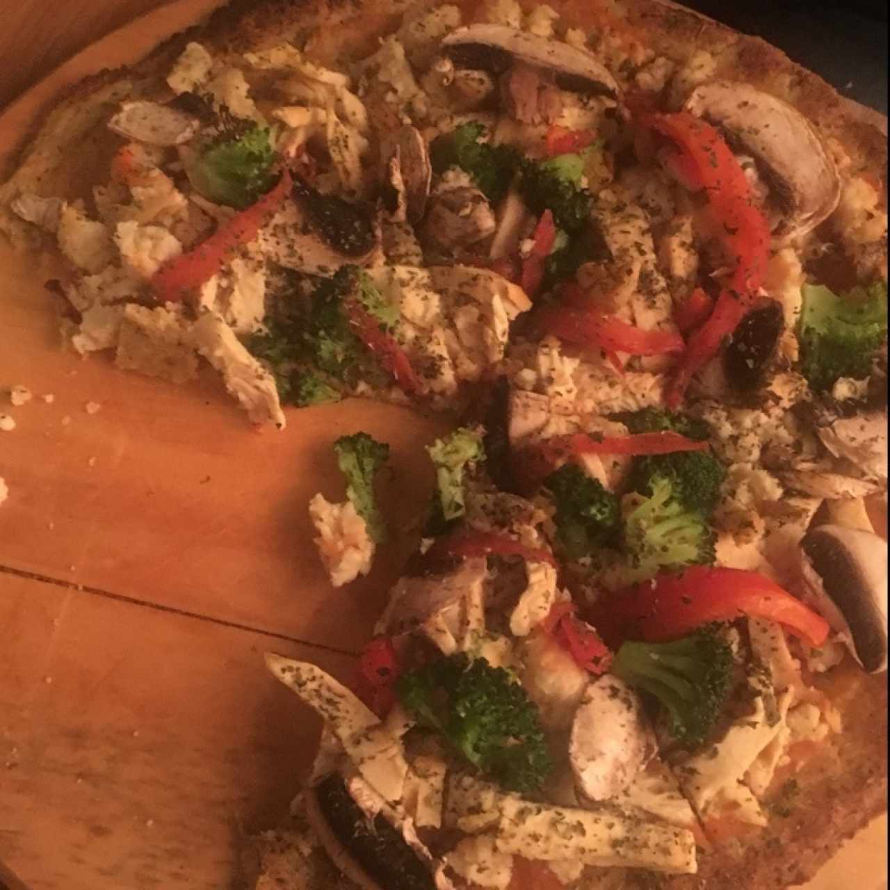 pizza masa de coliflor 