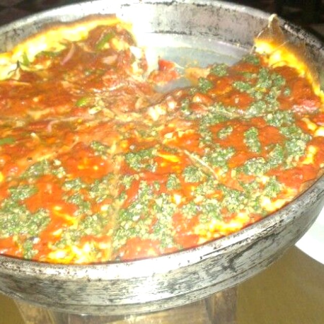 Deep dish Chicago style anf November pizza