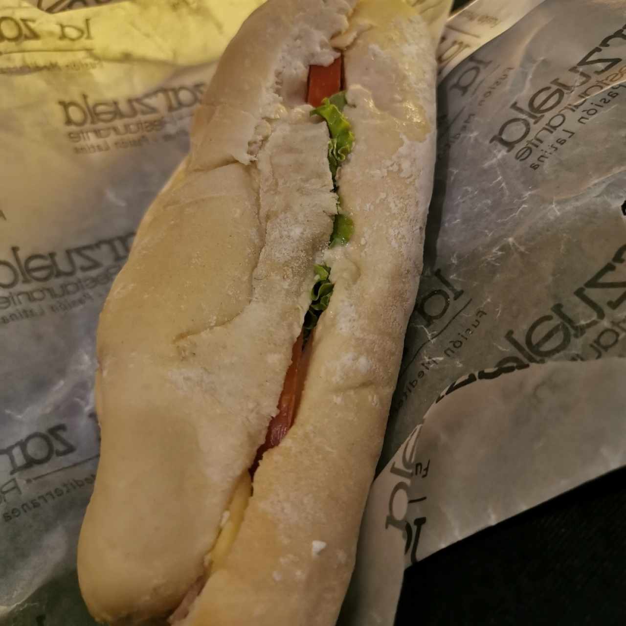 Sandwich de jamón de pavo 