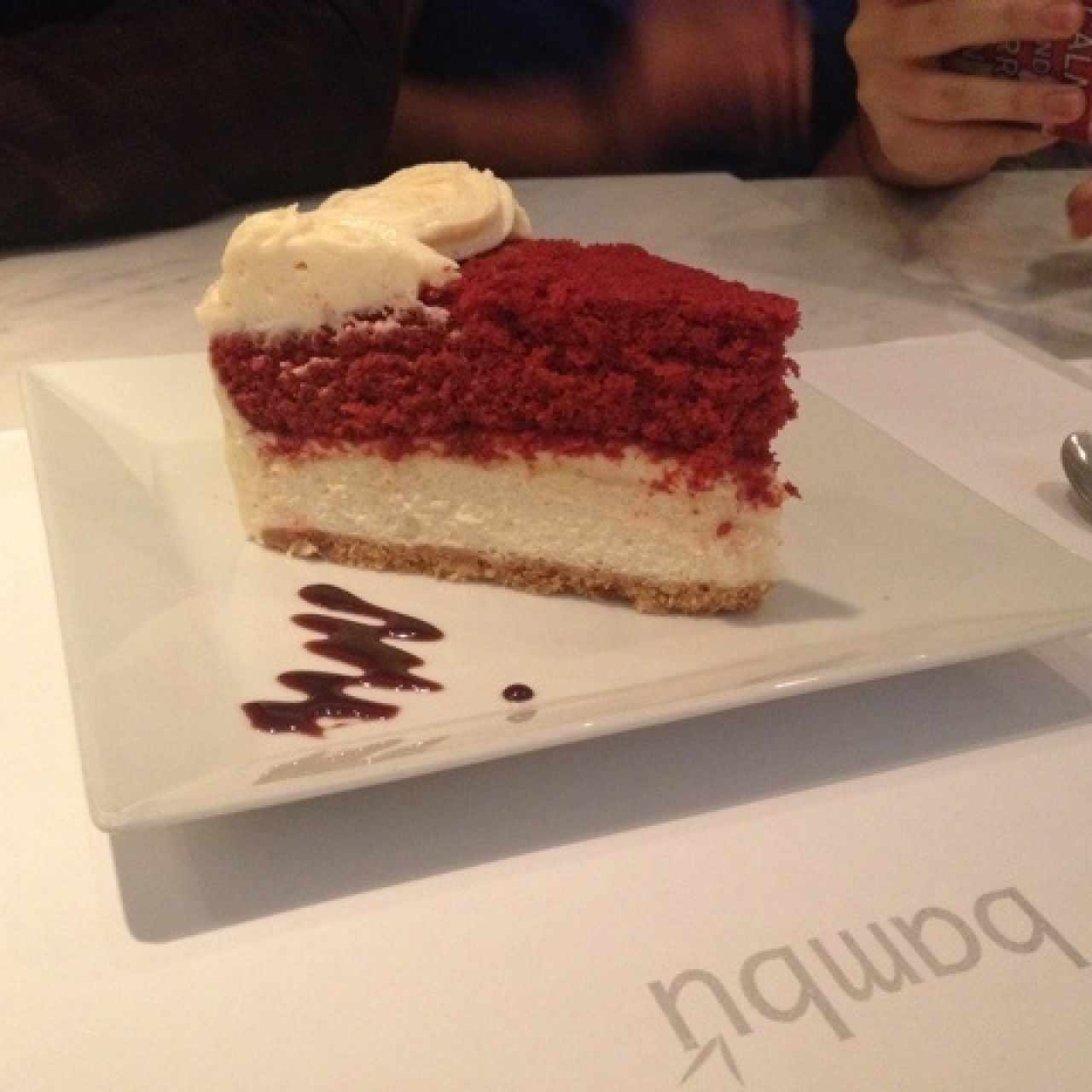 red velvet/ cheesecake