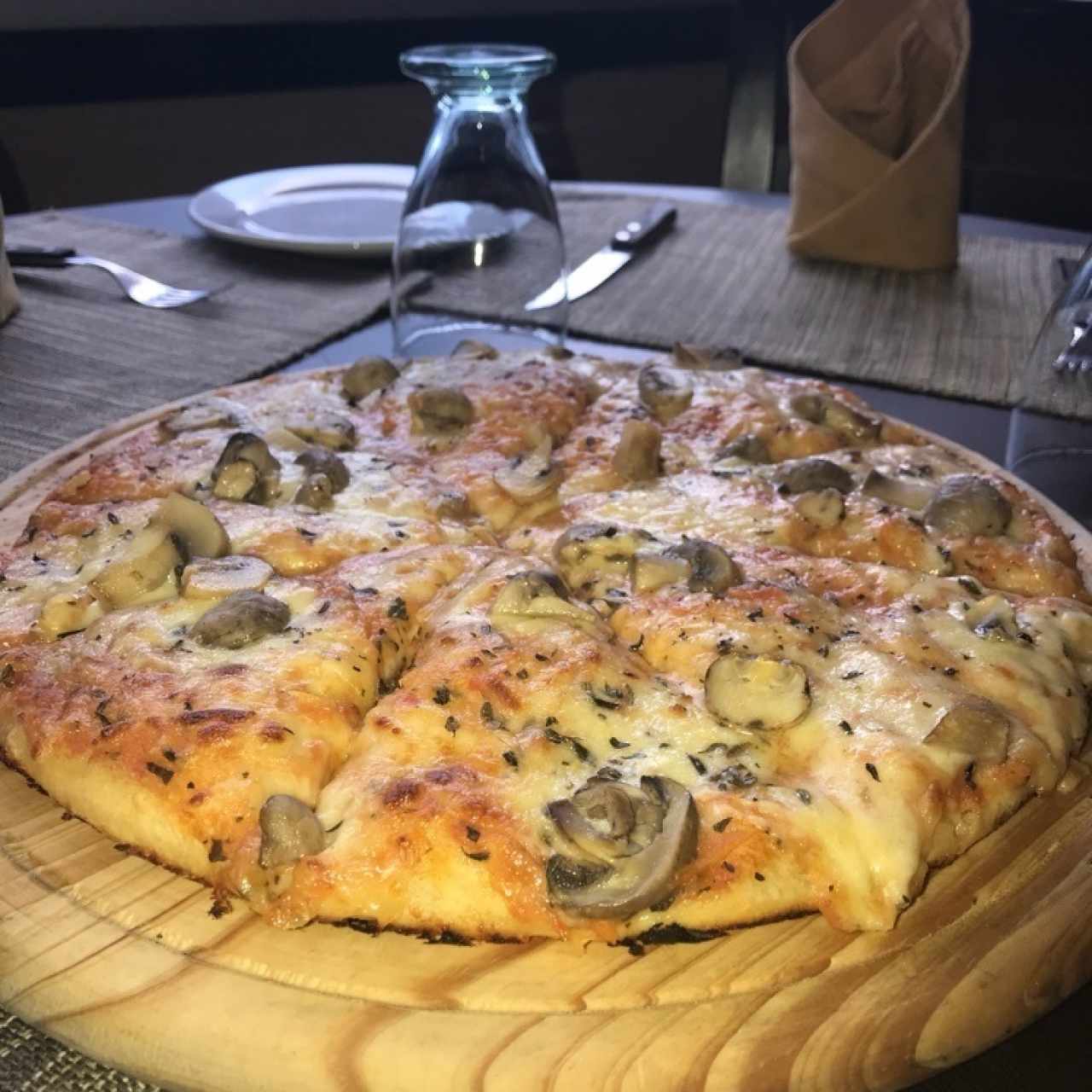 pizza de champignones