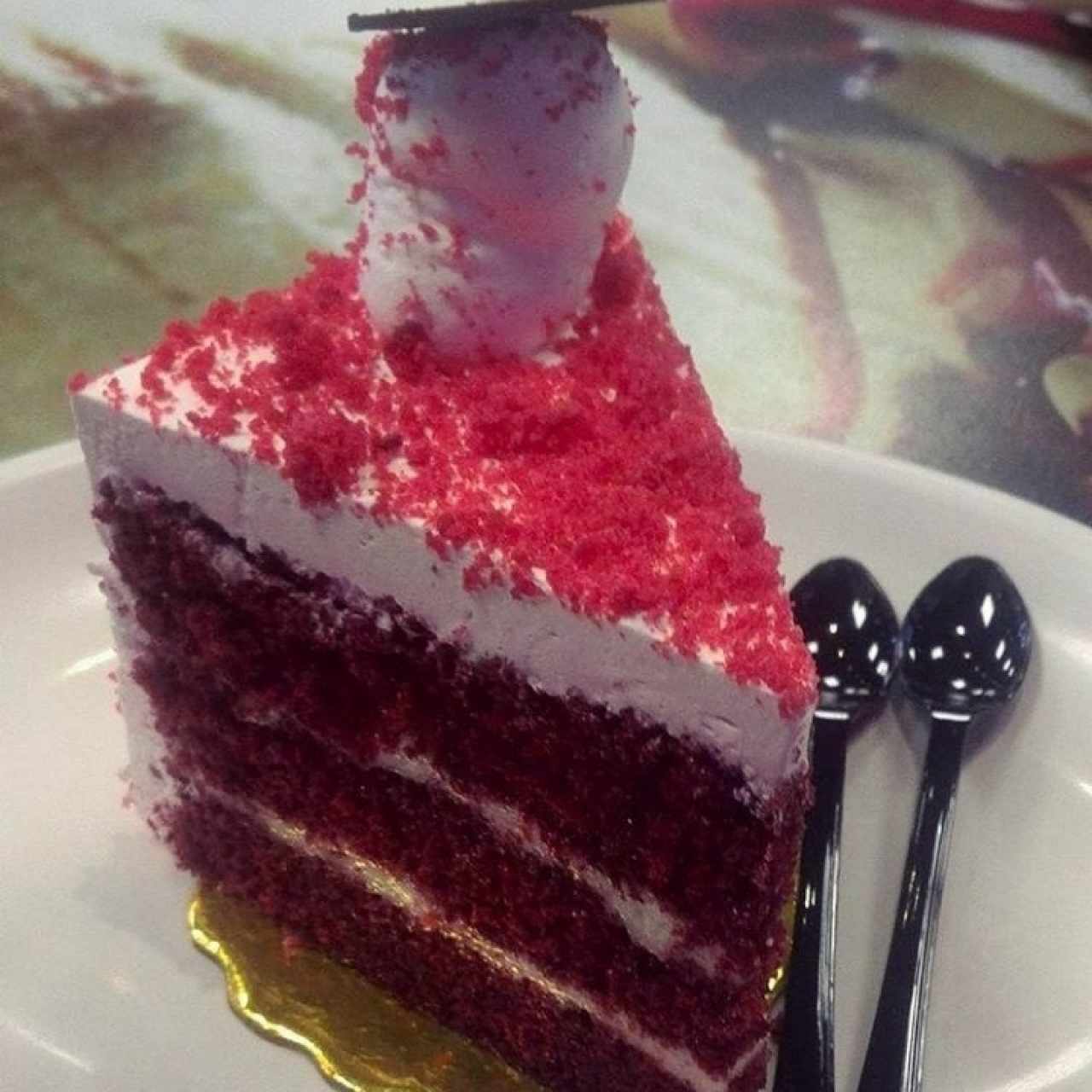 Porción de torta Red velvet