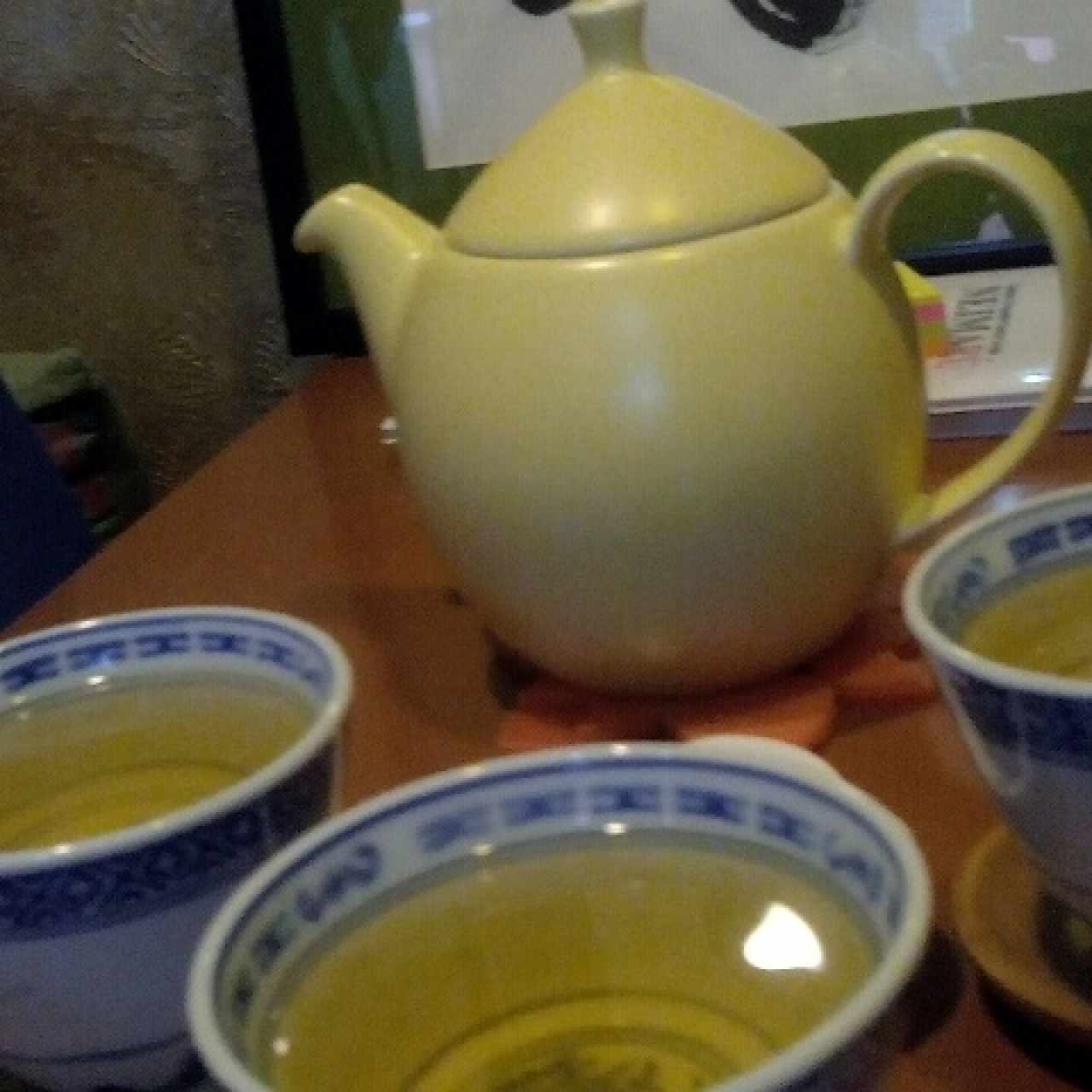 servicio de té verde 