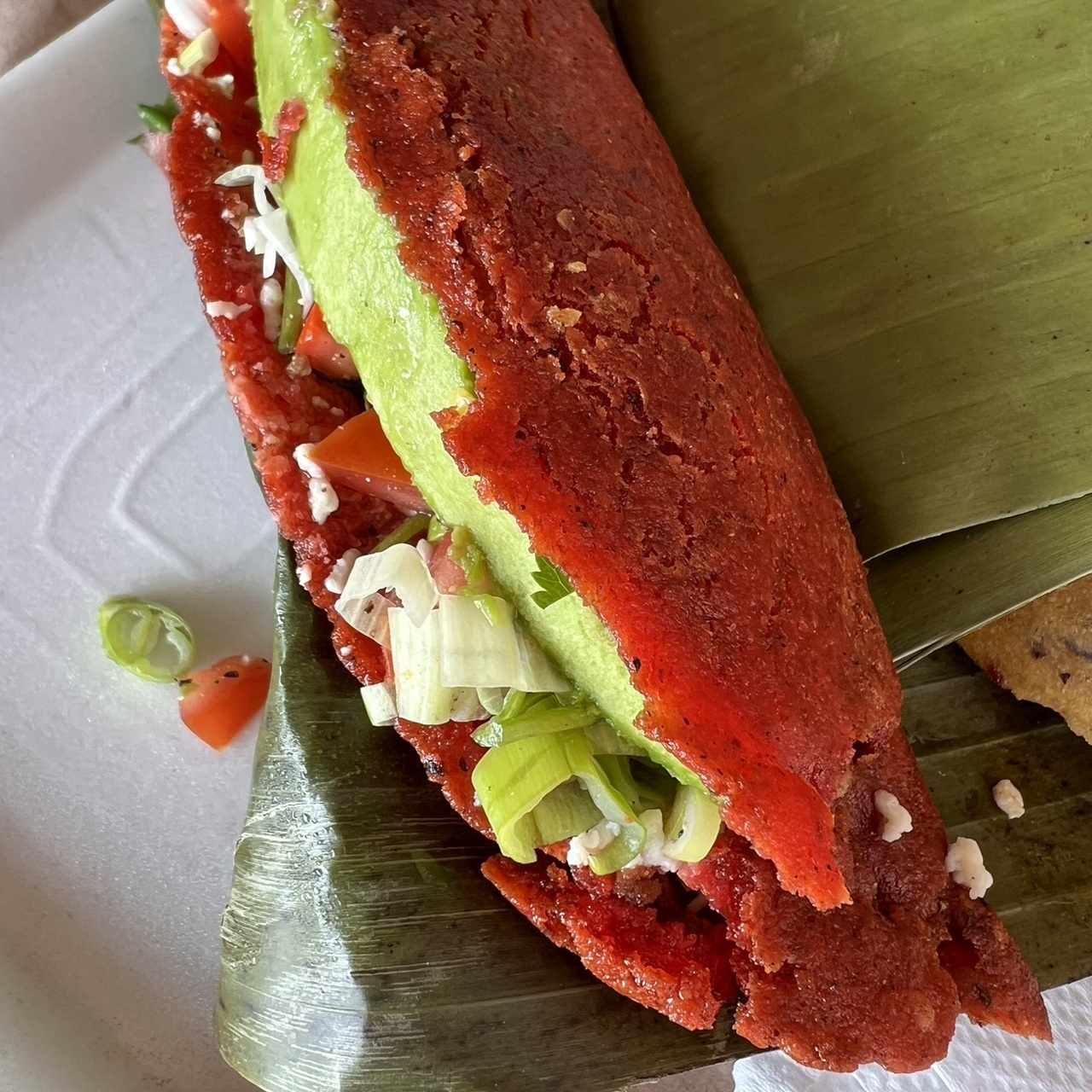 Mexicana con masa de remolacha 