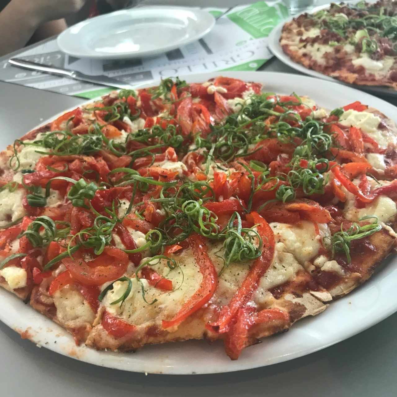pizza de tomate horneado