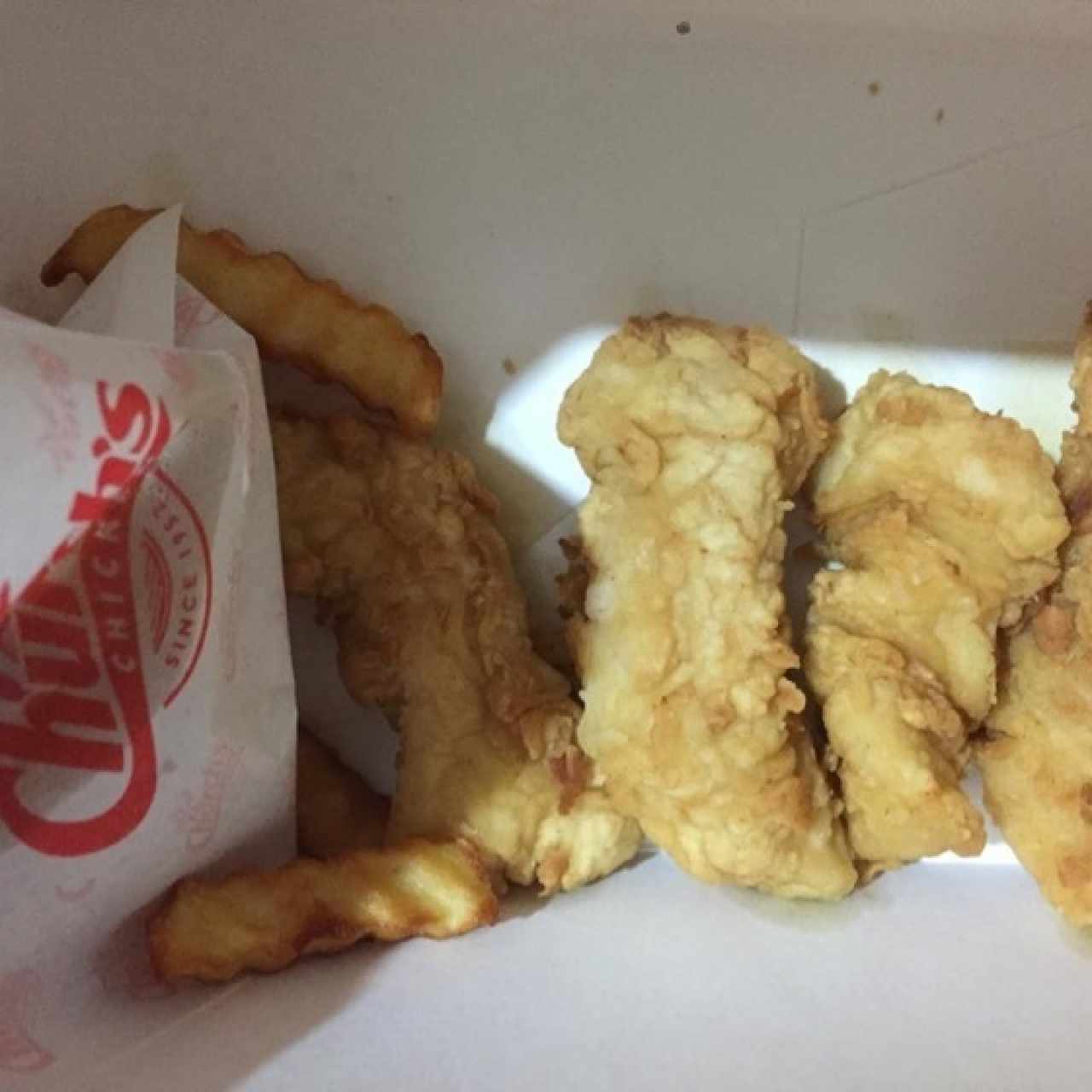 Tenders y Papas fritas... Demasiado buenos...