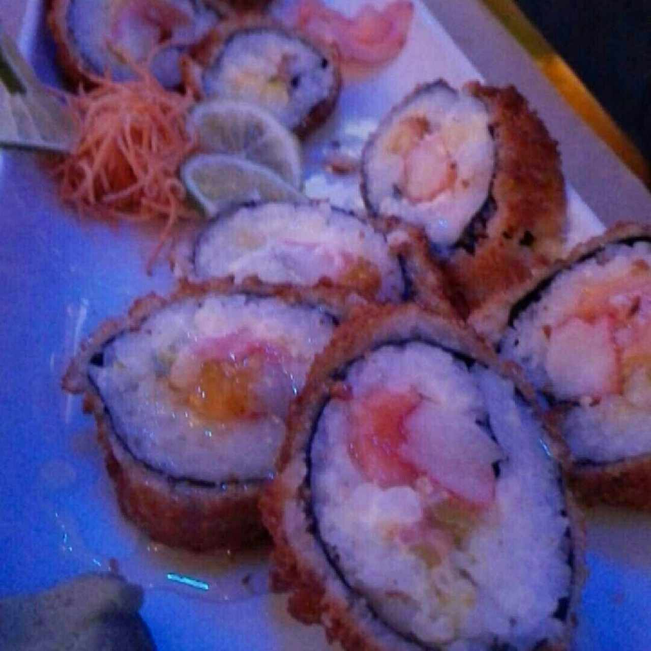 sushi tempurizado con coco