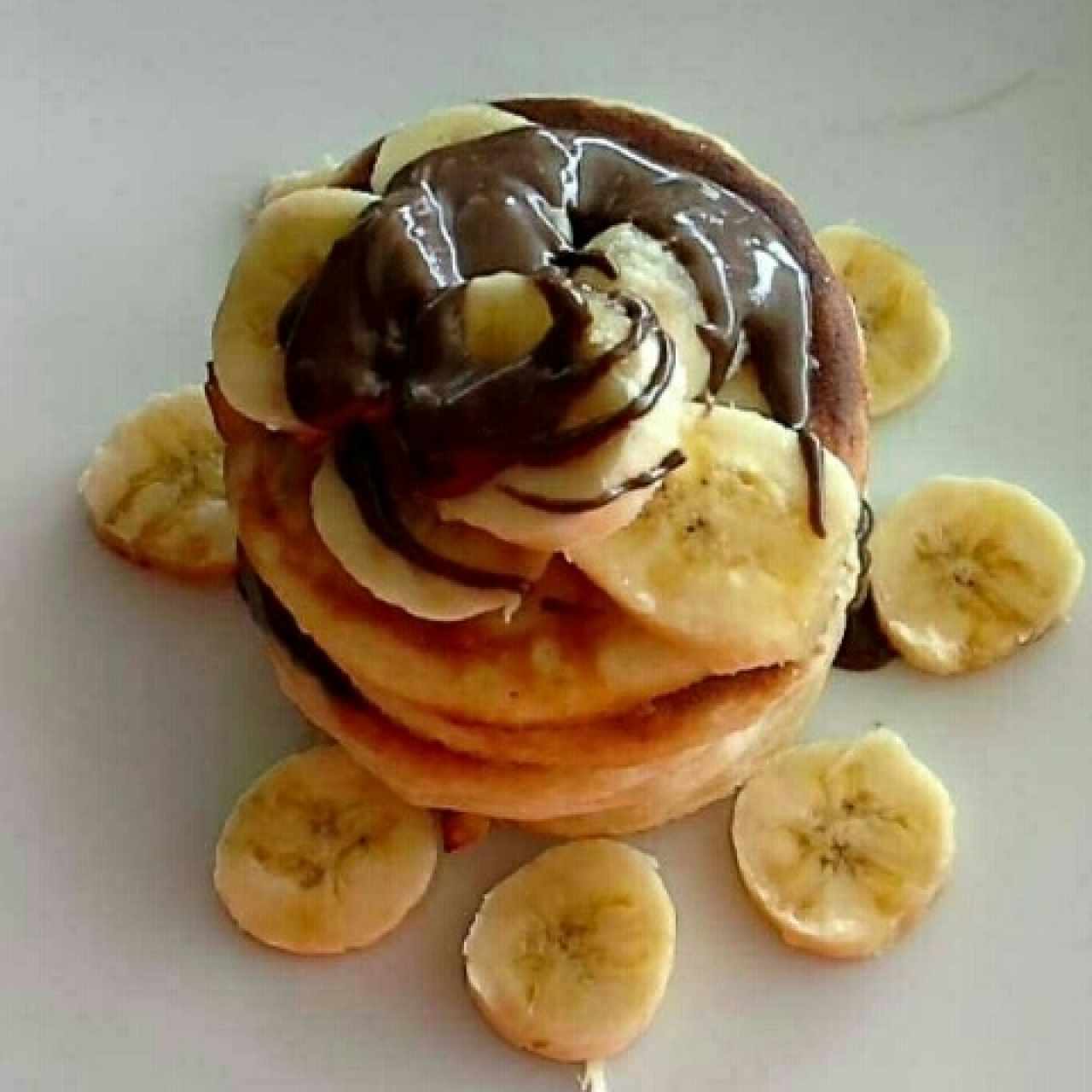 panquecas de nutella y banana