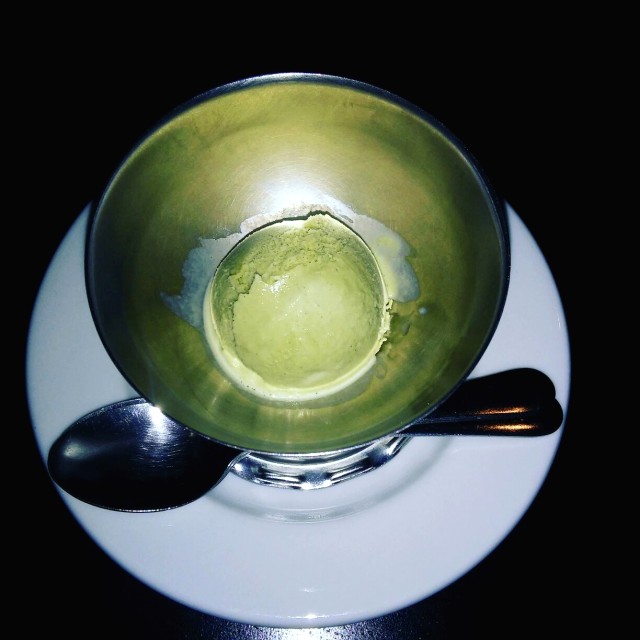 Helado de té verde