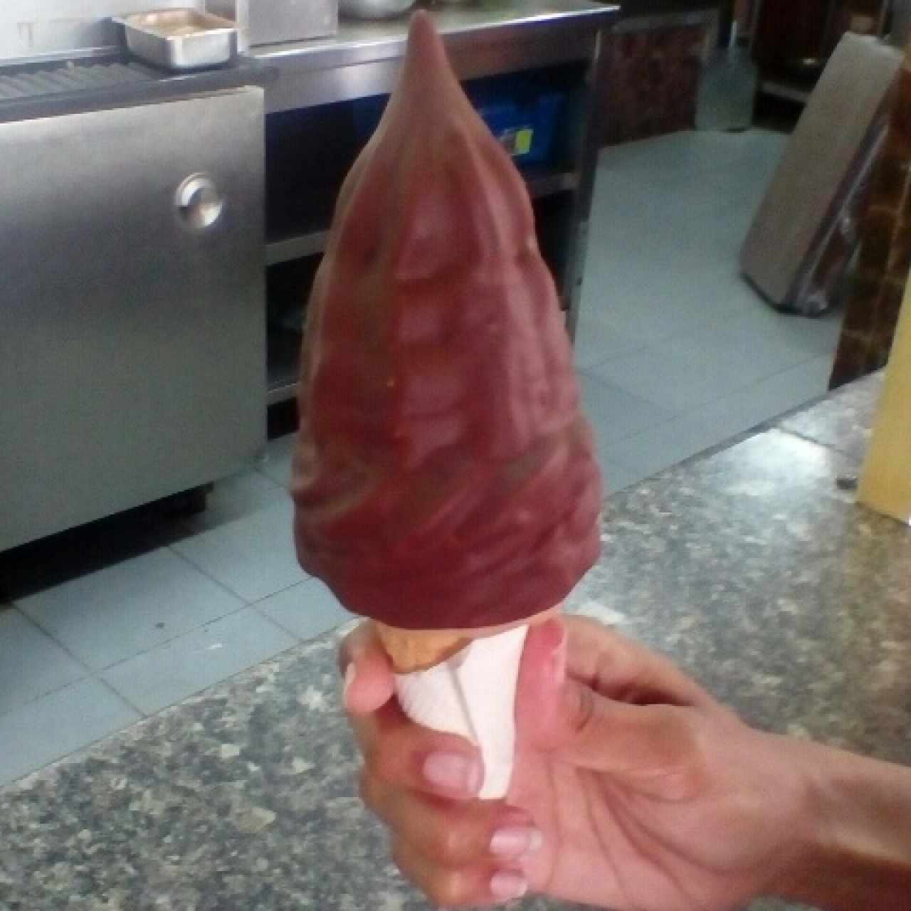 helado con capa